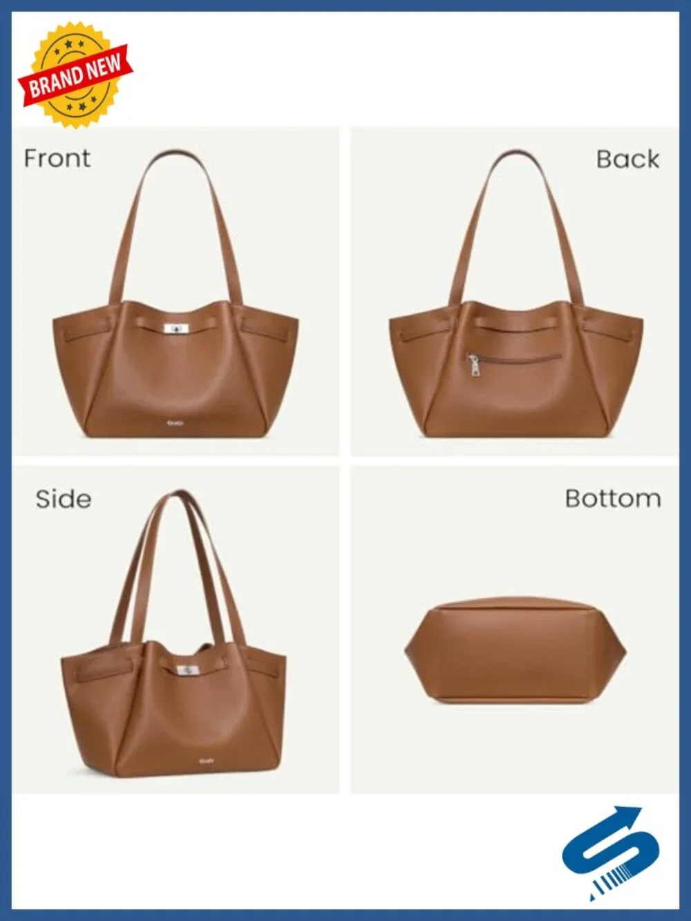 Large PU Leather Hobo Tote Bag with RFID Blocking for Women, Commuting Work
